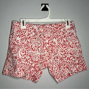 Tommy Hilfiger Coral & White Scroll Print Shorts